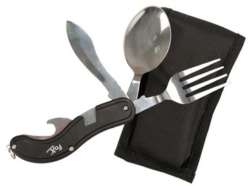 Basic necessities folding tourist cutlery mfh fox outdoor 4 в 1 в bedspreads, фото