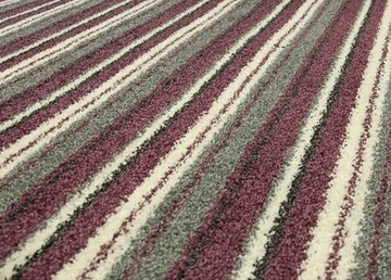 Carpet jamaica violet 65x133 panels straps stripes, фото