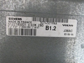 Компьютер 30743219aa volvo s40 1.6 16v 06r v50, фото