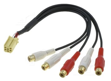 2 x mini - iso blaupunkt becker vdo mfd line-out+ sub, фото