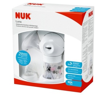 Nuk молокоотсос электрический luna+ pogrzewacz для бутылок, фото