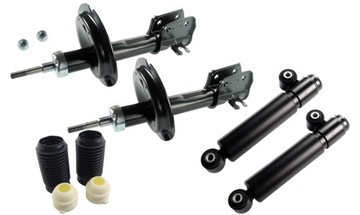 Shock absorbers x4 front+ ass+bumpers+protection fiat cinquecento cc seicento sc, фото