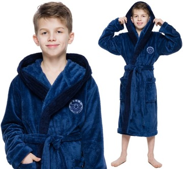 Warm downy robe boyish hooded 152, фото