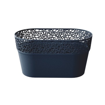 Flowerpot lid elongated oval decorative anthracite 27, 5 centimeters, фото
