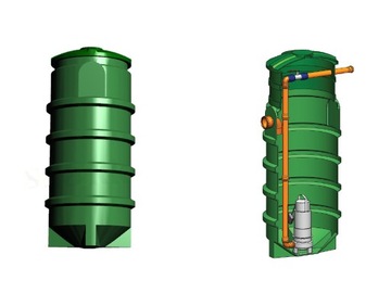 Pumping station sewage 552l front right 700-1550 manufacturer!, фото