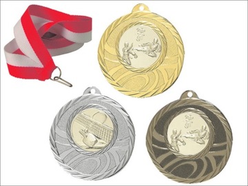 Красивая медаль 50 мм + алюминиевые вставки GRATISszarfa
