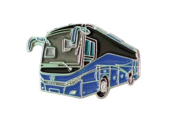 Синій автобус для водія Pin Pin Pins