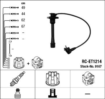 DRÄHTE NGK RC-ET1214 9167