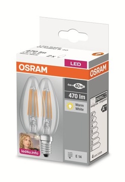 Светодиодные лампы Osram E14 40 Вт 2700 К 2 шт.