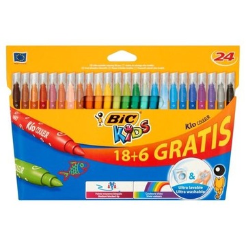 Flamastry 24 18+6 kolorów KID COULEUR BIC