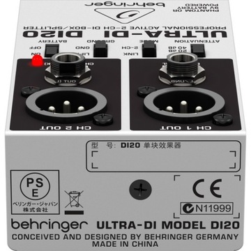 Behringer DI20 DI-Box активный 2-канальный со сплиттером