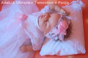 Крестильный набор КРАСИВЫЕ КРУЖЕВНЫЕ 4 предмета 80/86