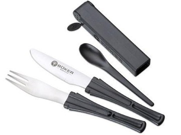 Столовые приборы из нержавеющей стали Boker Plus Snac Pac Black