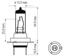 Автомобильная лампа Osram H7 Classic 12В 55Вт