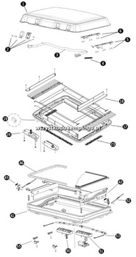 Навес для мансардного окна 400x400 Mini Heki Dometic, новый