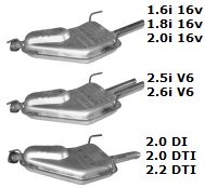 TLUMIK OPEL VECTRA B 1.6 1.8 2.0 2 2.5 V6 KONCOWY