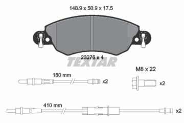 TEXTAR Диски передние CITROEN C5 266 мм