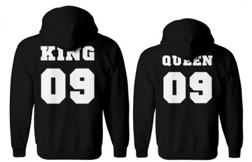 bluzy dla par z kapturem QUEEN09 i KING09 roz.S