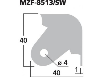 Monacor MZF-8513/SW Уголок для корпусов громкоговорителей