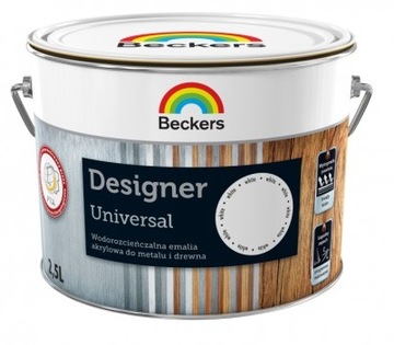 BECKERS DESIGNER УНИВЕРСАЛЬНАЯ ЭМАЛЬ 2,5л БЕЛАЯ