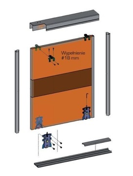 SYSTEM DRZWI PRZESUWNE GTV 2D/2,5M/ER ALU