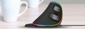 Вертикальная мышь M618 со светодиодной подсветкой RGB