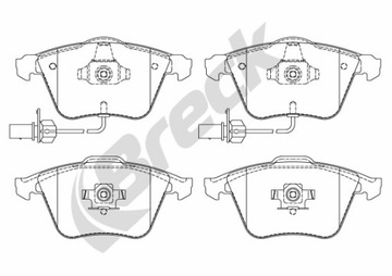 ТОРМОЗНЫЕ КОЛОДКИ BRECK AUDI A6 C6 A4 B6,B7 ПЕРЕДНИЕ