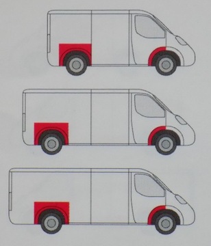 VOLKSWAGEN LT II REPERATURKA NADKOLA DRZWI PRAWA