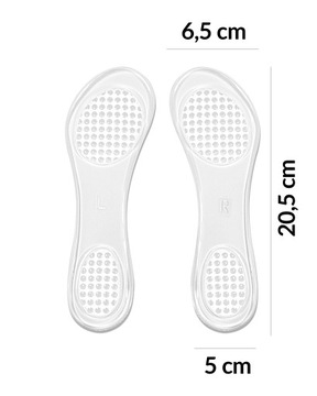 ŻELOWE WKŁADKI DO BUTÓW Szpilki wysoki obcas 2szt nr Wbs9