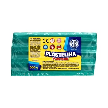 Plastelina szkolna Astra 0,5kg ZIELONA 303117009