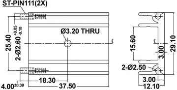 РАДИАТОР KK6560X TO220 8.5К/Вт 37.5X29X12