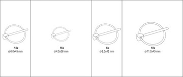 ШПИЛЬКИ ДЛЯ СЕЛЬСКОХОЗЯЙСТВЕННЫХ МАШИН 50 ШТ.