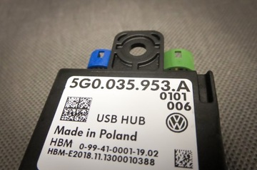 Przetwornik napięcia moduł USB Golf VII 5G0035953A