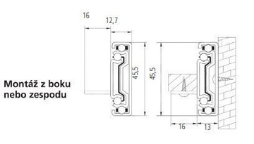 STRONG prowadnica kulkowa L i P z podpórką L-400