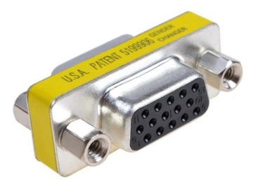 Adapter VGA 15 pin Łącznik D-SUB Gniazdo - Gniazdo