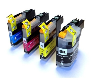 4X TUSZ DO DRUKARKI DCP-J132W DCP-J152W LC123 XL