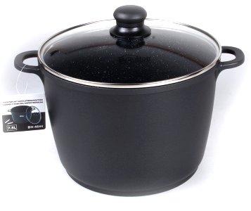 GARNEK 6,5 L duży z powłoką marmurkową BH-4644