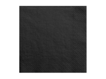 Serwetki papierowe Czarne 33x33cm 20szt