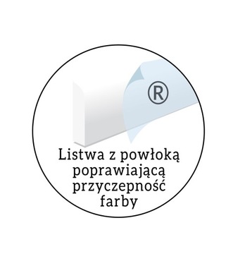 Настенная планка белая LPC-14 Creativa 4 см х 2,1 см