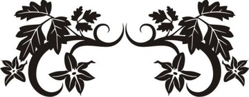 Naklejka na ścianę motyl kwiaty dekor Ornament 135