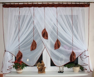 Готовая штора IGA Leaves Brown 300 Curtains