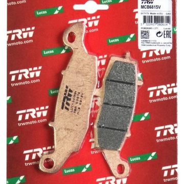 ПЕРЕДНИЕ КОЛОДКИ TRW KAWASAKI VN1500 TOURED, Fi '00-04