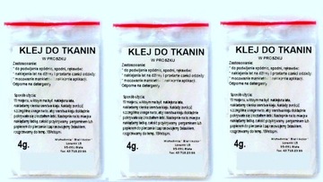 3x KLEJ do TKANIN PODKLEJANIA Żelazkiem w PROSZKU