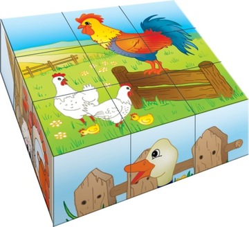 EDUKACYJNE KLOCKI PUZZLE UKŁADANKA DLA MALUCHA 04607