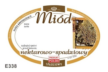 Etykiety na Miód Nektarowo-Spadziowy (100szt) E338