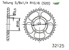 Aprilia 650 Pegaso Strada привод 04-09 ORING ESJOT