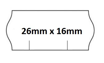 Бирки, этикетки двухрядные, 26х16 волна ЖЕЛТЫЕ