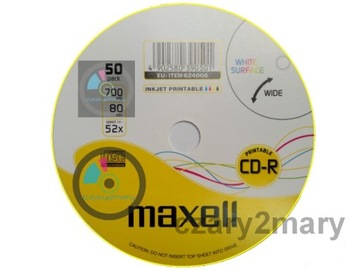 Maxell CD-R для печати, конверт для компакт-диска, 1 шт.