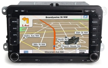 RADIO 2 din DVD GPS navi VW SKODA SEAT Golf wys PL