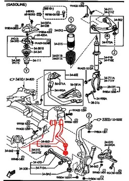 MAZDA6 6 GG GY 02-08 ПЕРЕДНИЙ ПОВОРОТНЫЙ РЫЧАГ ПЕРЕДНИЙ BANANA LH